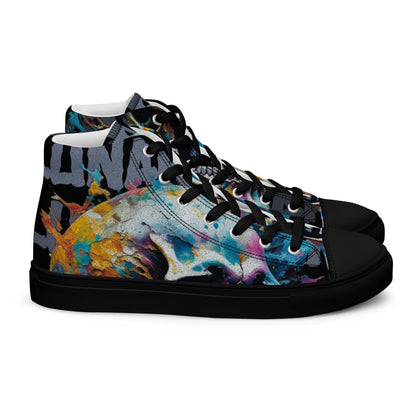 Men’s High Top Canvas Shoes - Lunar Skull - Lunar Leaf