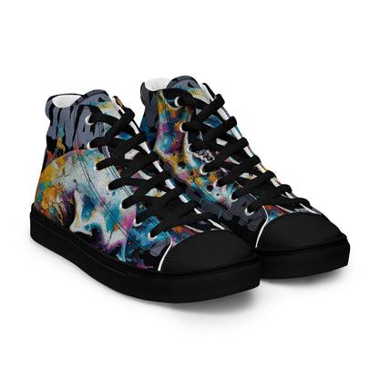 Men’s High Top Canvas Shoes - Lunar Skull - Lunar Leaf