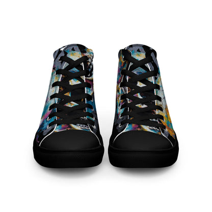 Men’s High Top Canvas Shoes - Lunar Skull - Lunar Leaf