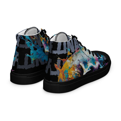 Men’s High Top Canvas Shoes - Lunar Skull - Lunar Leaf