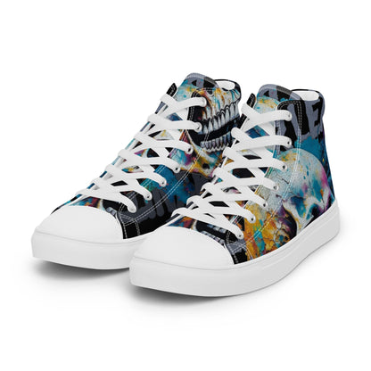 Men’s High Top Canvas Shoes - Lunar Skull - Lunar Leaf