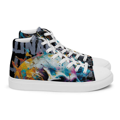 Men’s High Top Canvas Shoes - Lunar Skull - Lunar Leaf